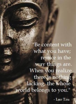 Be content with what you have